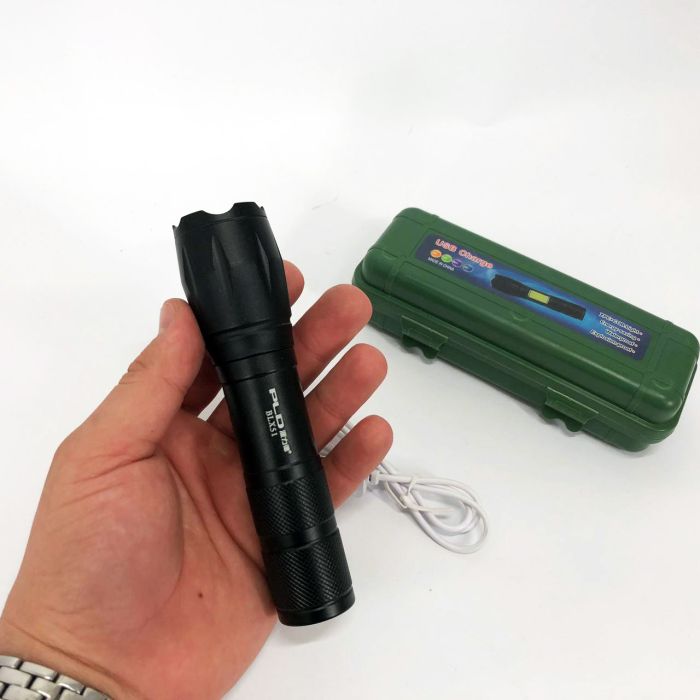 Фонарь ручной BLX51-XPE в кейсе 1x18650, Фонарь ручной мощный, Тактичный фонарь, Ручной фонарик led
