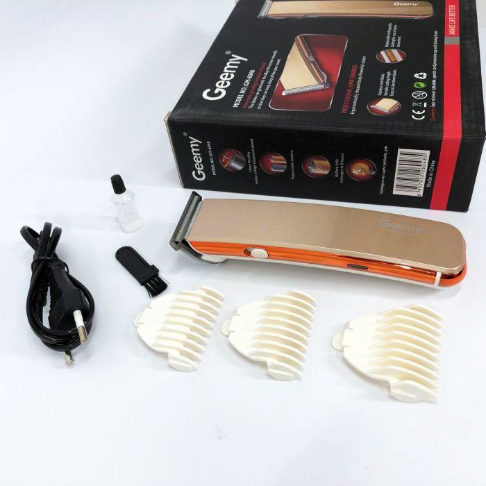 Машинка для стрижки GEMEI GM-6048, Машинка для стрижки домашняя, электробритва для головы. Цвет: золотой