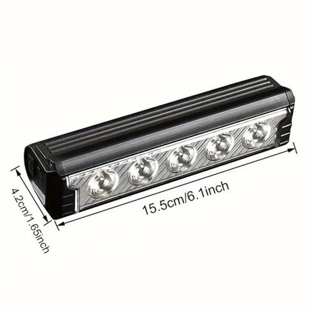 Велофара мощная FY-339B-5LED(white+yellow), Световые сигналы для велосипеда, Фара led для велосипеда
