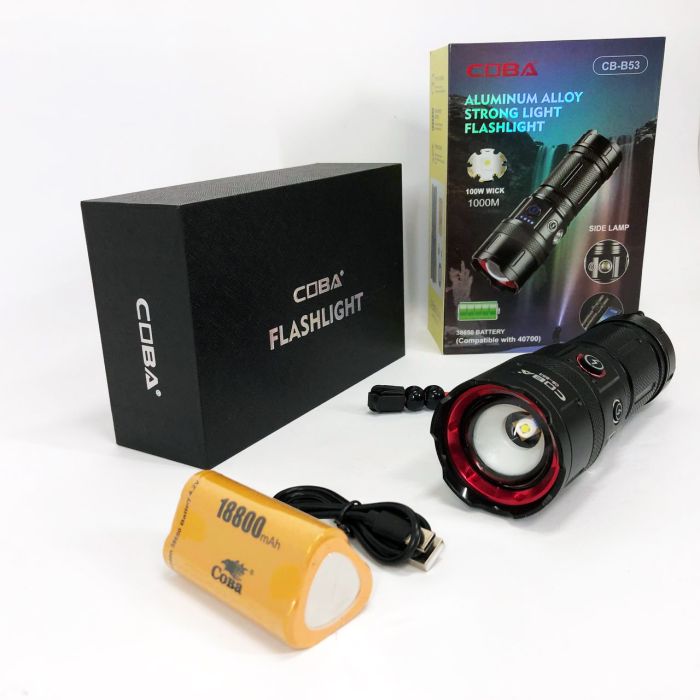 Фонарь CB-B53-TG, 3х18650, power bank, индикация заряда, Фонарик светодиодный для туриста сверхмощный