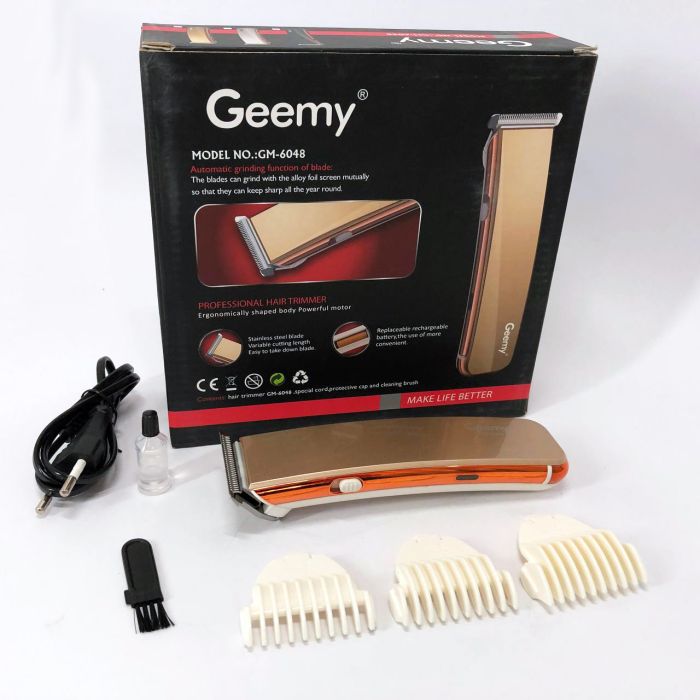 Машинка для стрижки GEMEI GM-6048, Машинка для стрижки домашняя, электробритва для головы. Цвет: золотой