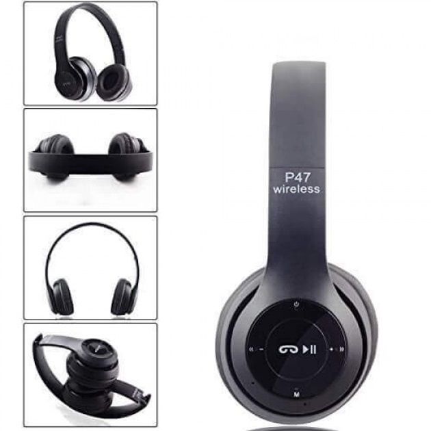 Беспроводные наушники Bluetooth Wireless Headset P47 Black Гарнитура для ПК, телефона с микрофоном