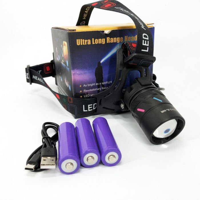 Фонарь налобный NIGHT VISION FLUORESCENCE CT012-3L-2TG(white+red), Налобный фонарь с линзой