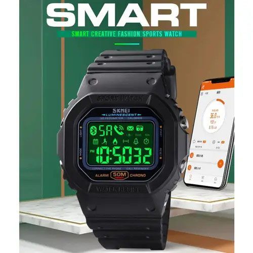 Смарт-часы наручные мужские SKMEI 1629BK, Часы военные мужские, Часы для военнослужащих