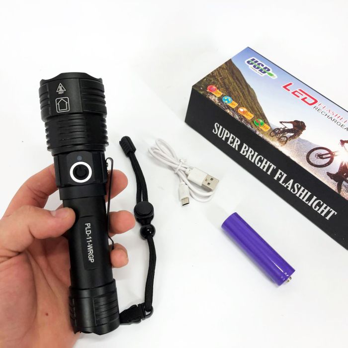 Фонарь ручной аккумуляторный PLD-11-4XPE(RGB), Карманный фонарь с usb зарядкой, Тактический фонарь police
