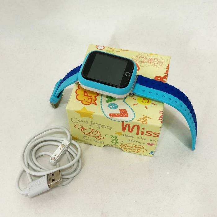 Детские умные часы с GPS Smart baby watch Q750 Blue, смарт часы-телефон c сенсорным экраном и играми
