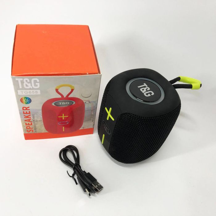 Портативная Bluetooth колонка TG658 8W с RGB подсветкой, Беспроводная колонка мощная. Цвет: черный