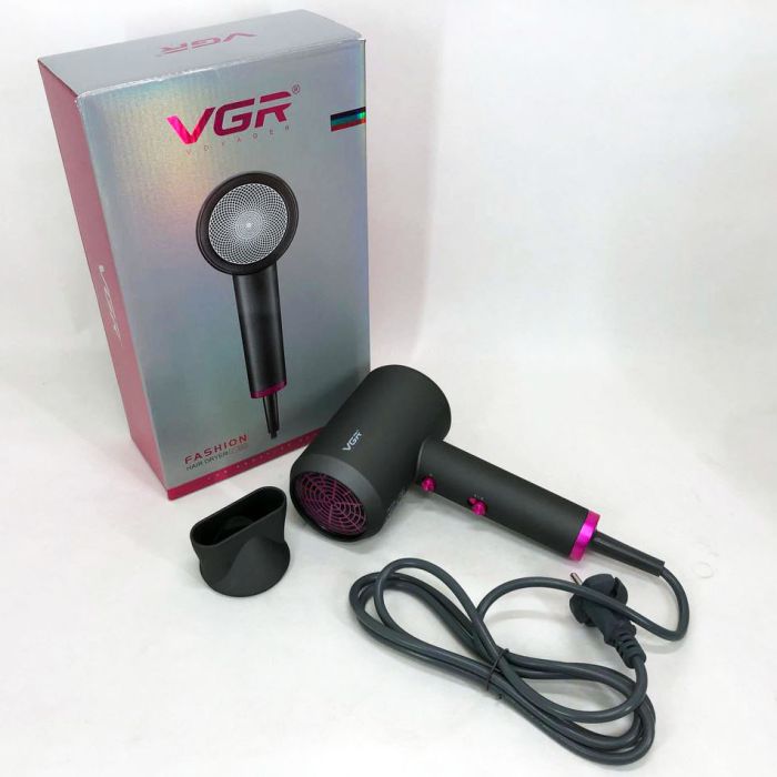 Профессиональный фен для сушки и укладки волос VGR V-400 2000 Вт 3 темперурных 2 скоростных режима