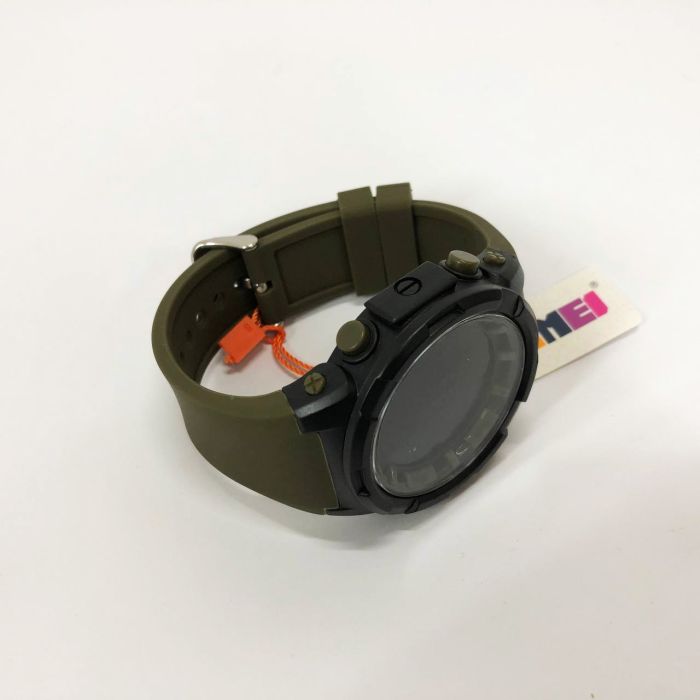 Часы наручные мужские SKMEI 1845AG ARMY GREEN, армейские водостойкие тактические часы. Цвет: зеленый