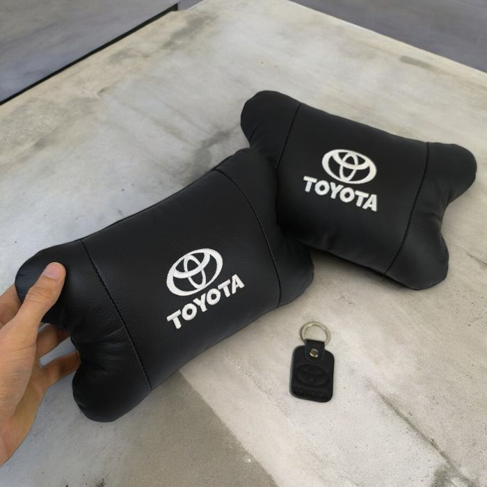 Подушки на подголовник Toyota 2шт, Набор подушек в авто Тойота, Автомобильная подушка Тойота