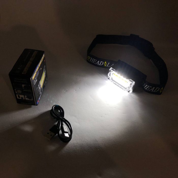 Фонарь налобный YY-19C-5SMD+COB white+yellow+red Motion Sensor, Мощный фонарик светодиодный на голову