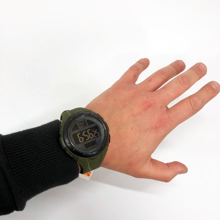 Часы наручные мужские SKMEI 1656GN ARMY GREEN, часы наручные электронные тактические. Цвет: зеленый