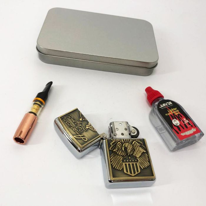 Зажигалка бензиновая в подарочной коробке N1, зажигалка на день рождения, зажигалки бензиновые