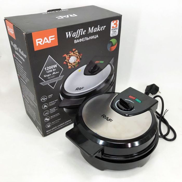 Вафельница для бельгийских вафель RAF R 519 электрическая 1200W, вафельница электрическая бытовая