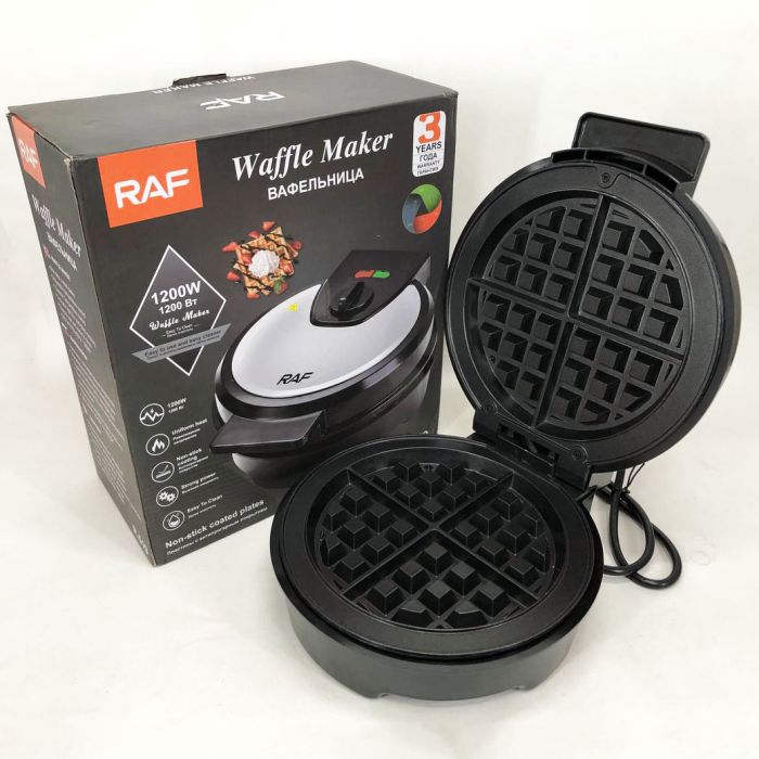 Вафельница для бельгийских вафель RAF R 519 электрическая 1200W, вафельница электрическая бытовая
