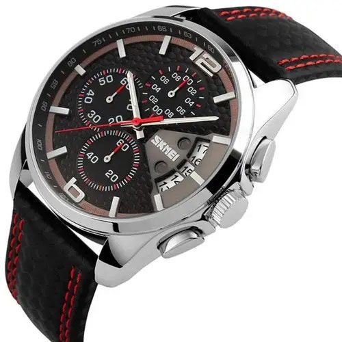 Часы наручные мужские SKMEI 9106RD, оригинальные мужские часы, модные мужские часы круглые