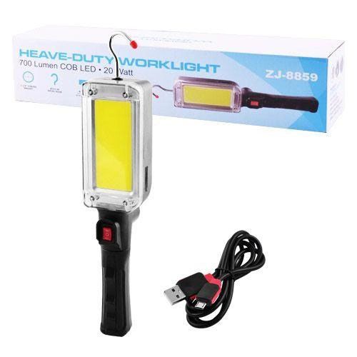 Фонарь кемпинговый ZJ-8859-COB-3 аккумуляторный 18650 х 2, зарядка от micro USB, с магнитом и крючком