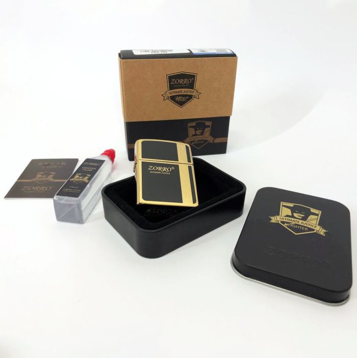 Зажигалка бензиновая Zorro HL-293, зажигалка на день рождения, зажигалка в подарочном футляре