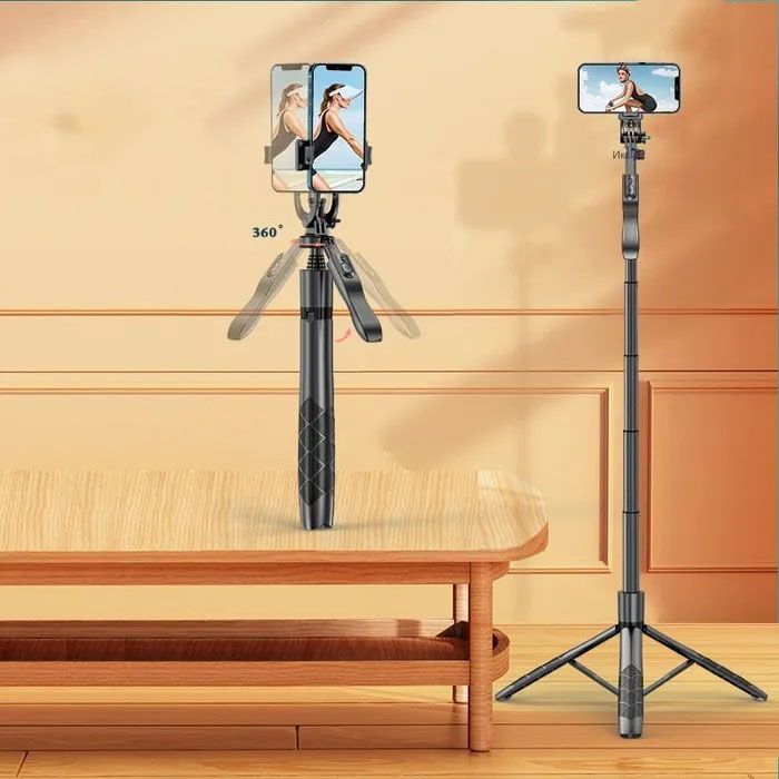 Универсальный штатив тренога для телефона Selfie Stick L02 Bluetooth монопод-трипод штатив селфи палка