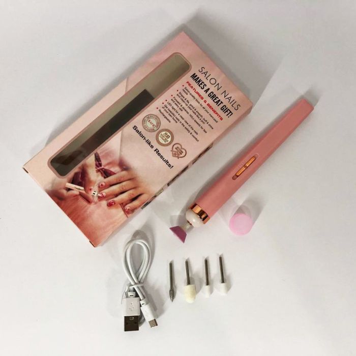 Фрезер для маникюра и педикюра Flawless Salon Nails, ручка фрезер для маникюра. Цвет: розовый