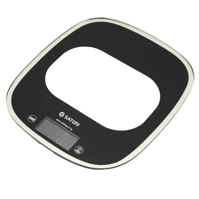 Кухонные весы Satori SKS-221-BL до 5кг, электронные кухонные весы, точные кухонные весы. Цвет: черный