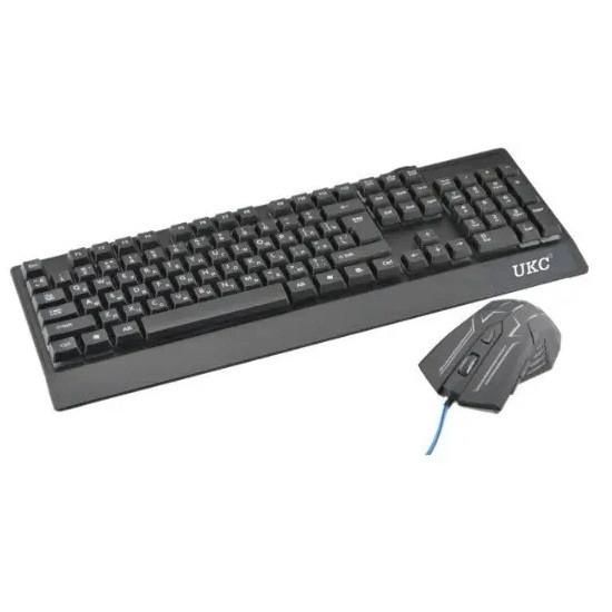 Клавиатура+мышка UKC с LED подсветкой от USB M-710, клавиатура игровая с подсветкой и мышкой