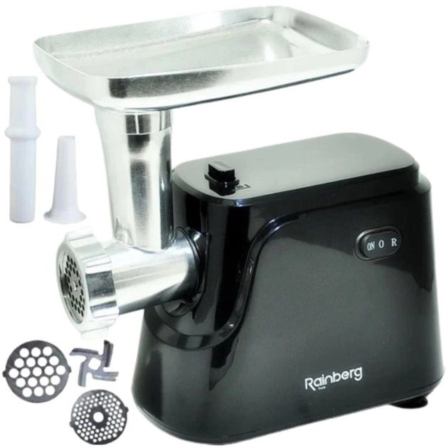 Электрическая мясорубка Rainberg RB-677 2600W с насадкой для колбас, мясорубка с металлическим редуктором