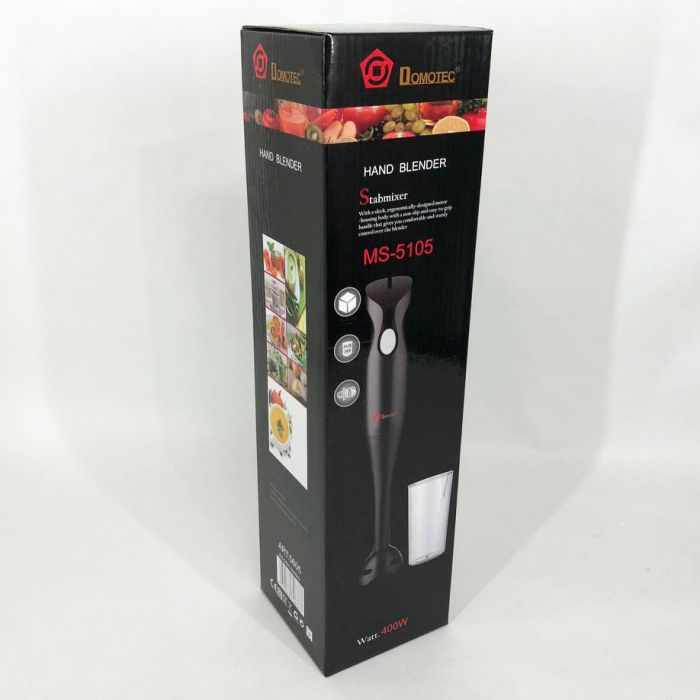 Блендер DOMOTEC MS-5105 400 Вт со стаканом, красивый погружной блендер для дома, электрический блендер