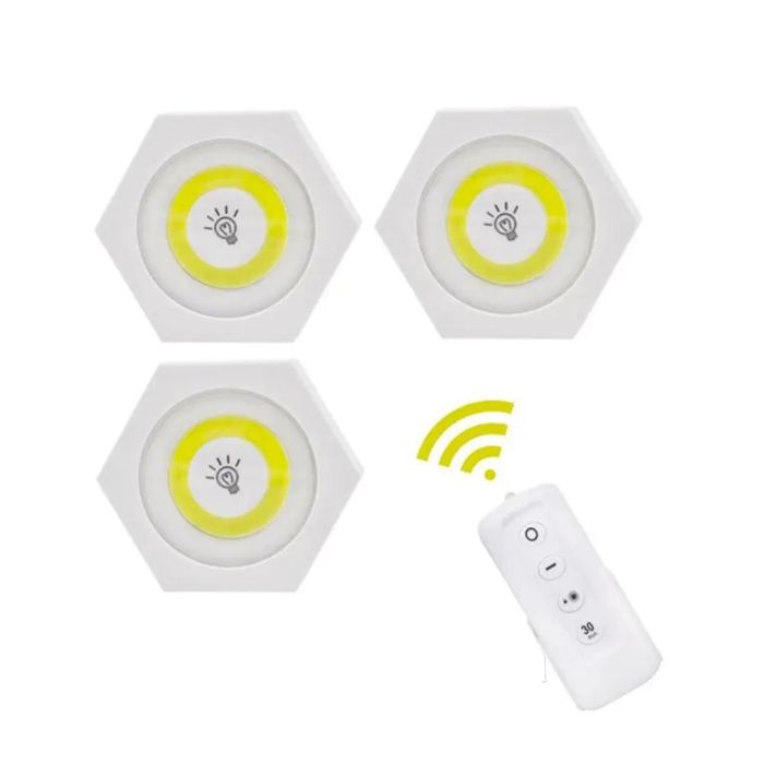 Набор из трёх LED Ламп Bailong BL-1010 с Пультом и Таймером Отключения Два Режима Яркости