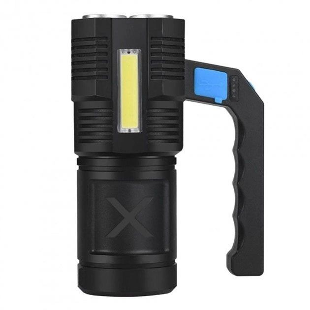 Фонарь светодиодный ручной переносной BL-X510-4LED+COB, светодиодный ручной аккумуляторный портативный