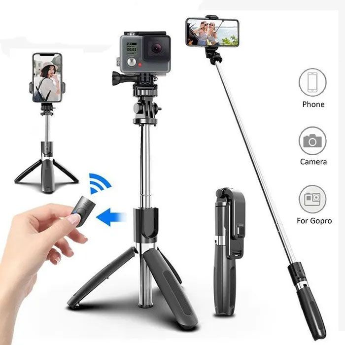 Универсальный штатив тренога для телефона Selfie Stick L02 Bluetooth монопод-трипод штатив селфи палка