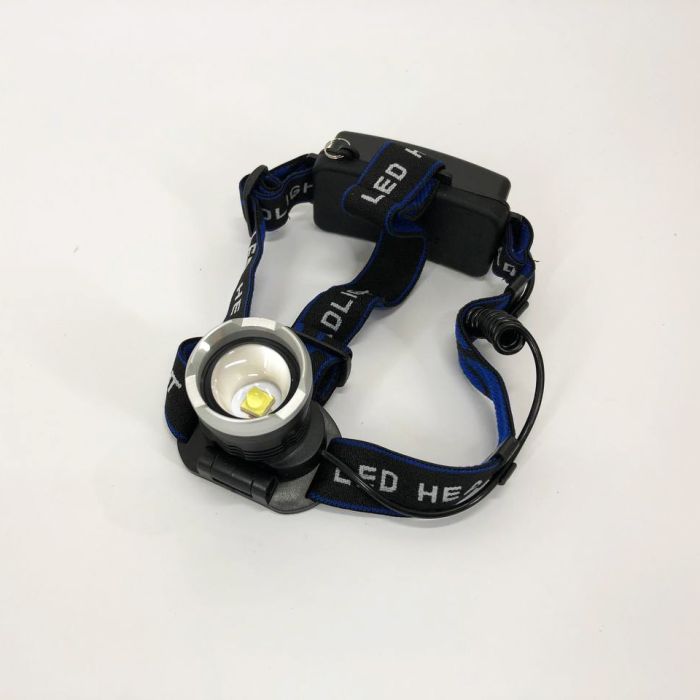 Налобный фонарь Bailong BL-T24-P50 аккумуляторный LED/Zoom 3 режима работы, фонарь на голову для рыбалки