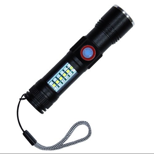 Фонарь SY-1903C-P50+SMD+RGB Alarm, ЗУ USB, карманный фонарь с usb зарядкой, сверхмощный фонарик