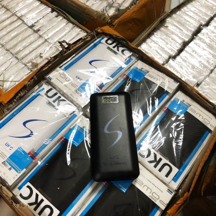 Портативная мобильная зарядка Power Bank 30000 mAh UKC, Внешний аккумулятор, Зарядка power bank. Цвет: черный