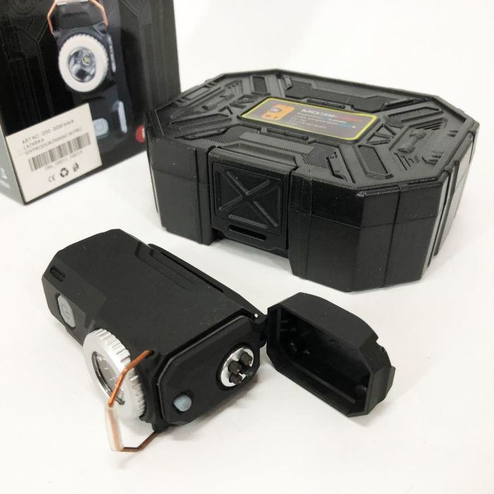 Многофункциональный армейский фонарь D50-SMD индикация заряда, зажигалка. Цвет: черный