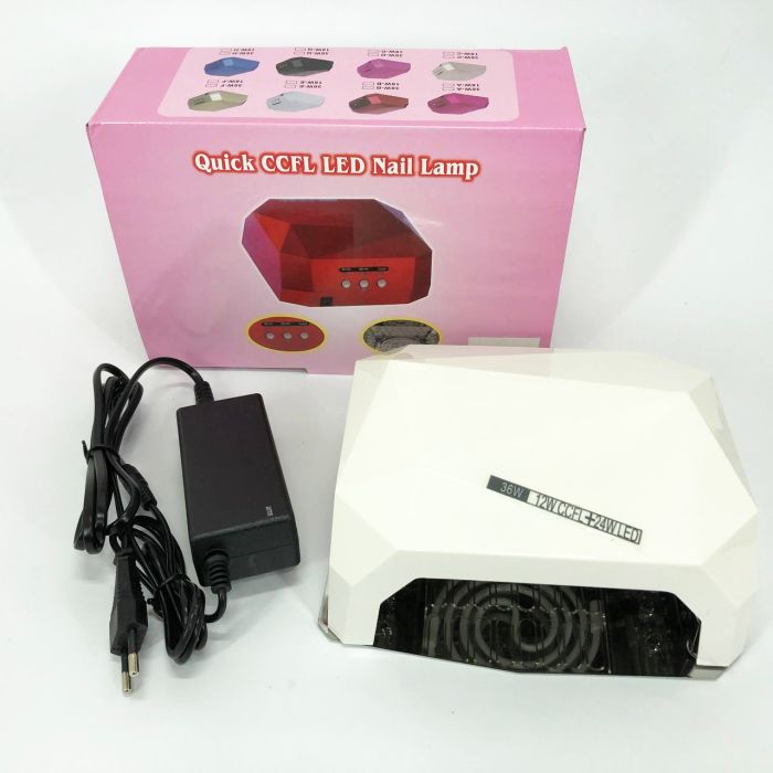 Сушилка для ногтей UV LAMP CCF+LED, Сушилка обычного ногтей, Портативная сушилка для ногтей. Цвет: белый
