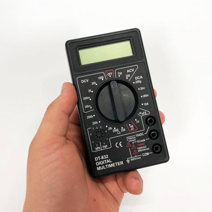 Мультиметр цифровой тестер Digital DT-832 со звуковой прозвонкой, тестер напряжения цифровой