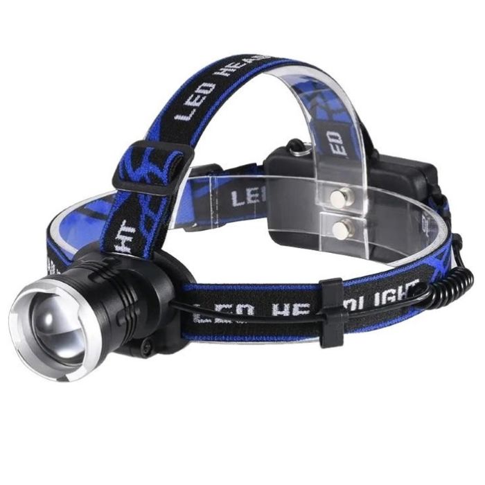 Налобный фонарь Bailong BL-T24-P50 аккумуляторный LED/Zoom 3 режима работы, фонарь на голову для рыбалки