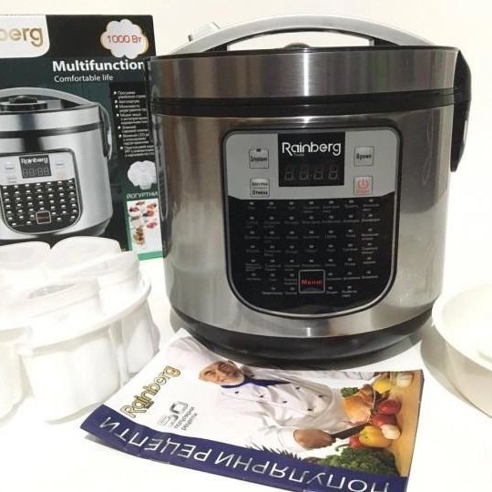 Мультиварка пароварка Rainberg RB-6209 45 программ 6 л 1000W, Сенсорная мультиварка рисоварка