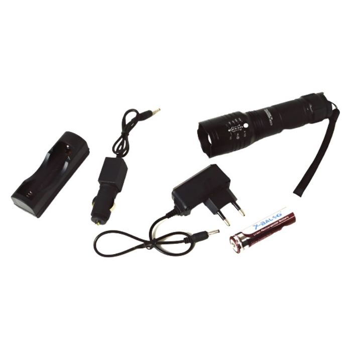 Карманный тактический фонарь Bailong BL-8900-P50 аккумуляторный фонарь 12 и 220 Вт, карманный мини фонарь