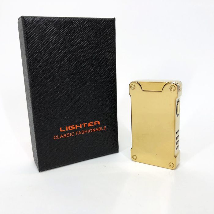 Дуговая электроимпульсная зажигалка с USB-зарядкой фонариком LIGHTER HL-437, Юсб зажигалка. Цвет: золотой