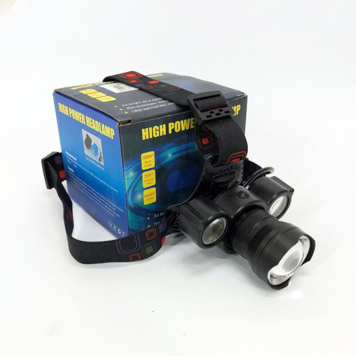 Налобный аккумуляторный фонарь HeadLight BL-001 диод T6+Cob, Налобный фонарик с usb зарядкой, с линзой