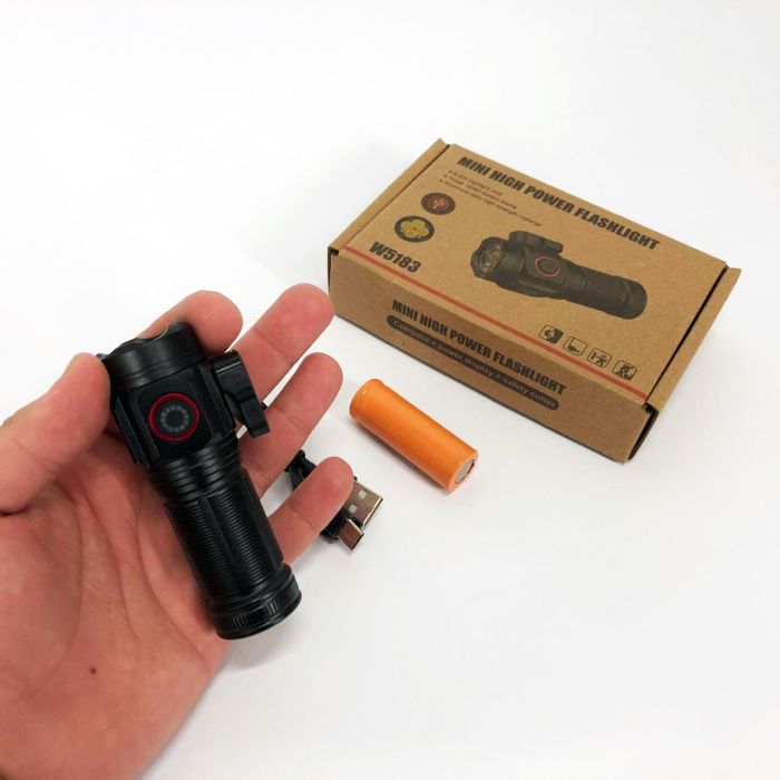 Ручной фонарик W5183-4XHP360, Фонарь ручной мощный, Тактичный фонарь, Карманный мини фонарь