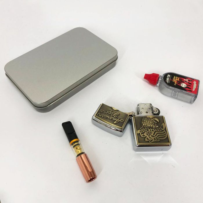 Зажигалка бензиновая в подарочной коробке N3, сувенир зажигалка, зажигалки подарки для мужчин