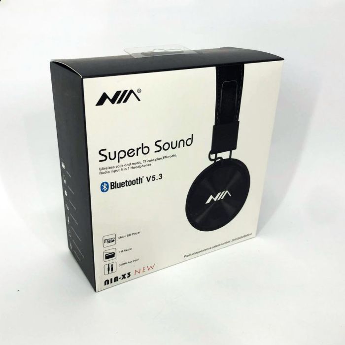 Беспроводные блютуз наушники для телефона и компьютера с микрофоном NIA X3, хорошие беспроводные наушники