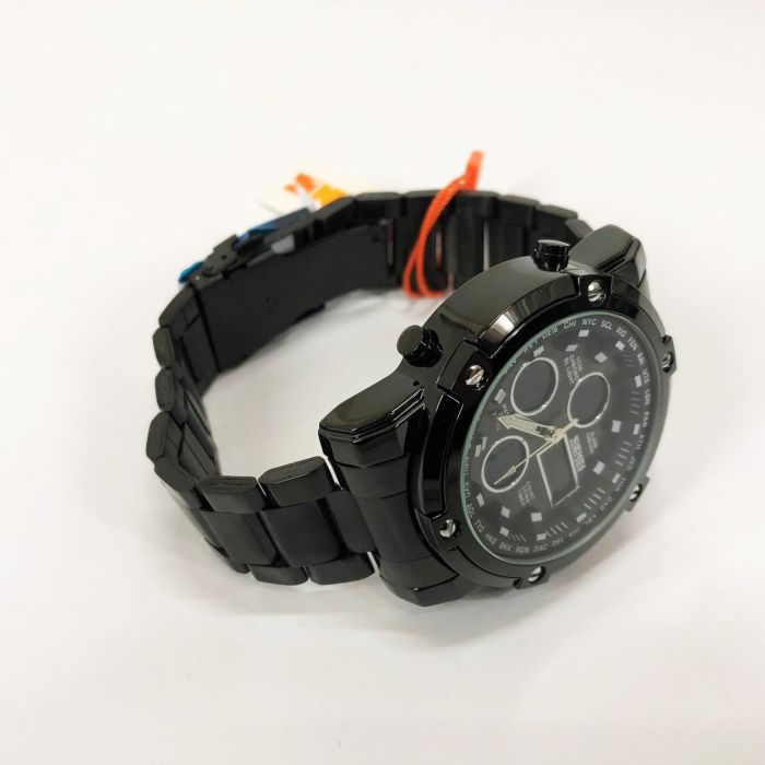 Часы наручные мужские SKMEI 1389BK BLACK, водонепроницаемые мужские часы. Цвет: черный