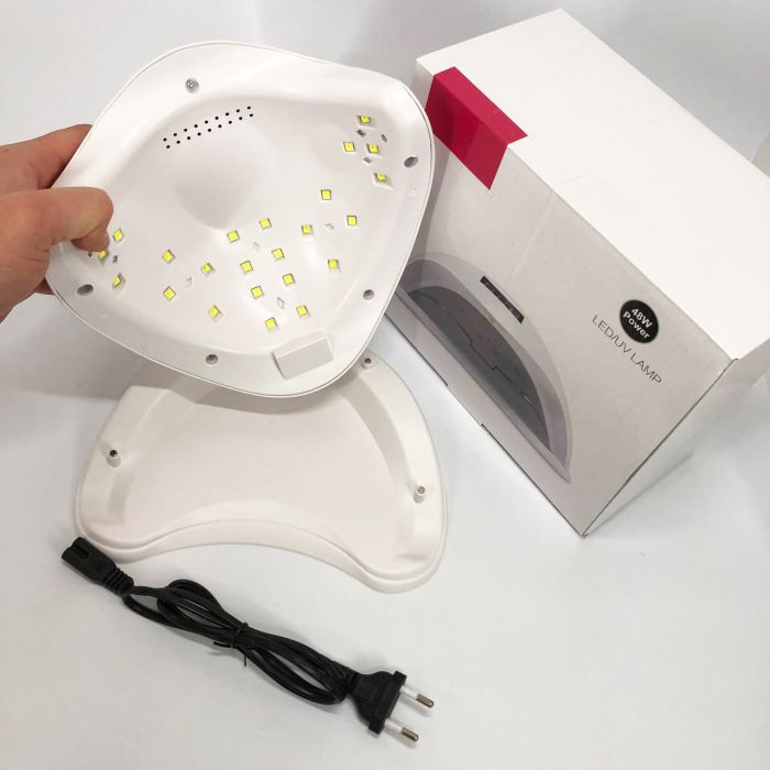 Лампа SUNUV SUN 5 PLUS 48W WHITE UV/LED для полимеризации, Профессиональная лампа для ногтей с таймером