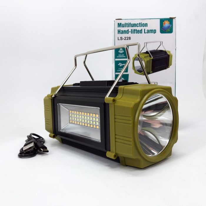 Фонарь переносной LS-228-LED WHITE+RED+BLUE+YELLOW, Фонарь для кемпинга с встроенным зарядным устройством