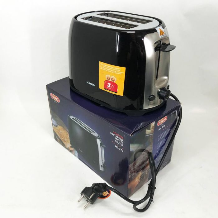 Тостер MAGIO MG-272B 750 Вт, тостер кухонный, тостеры для дома, тостерница, сэндвич-тостеры. Цвет: черный