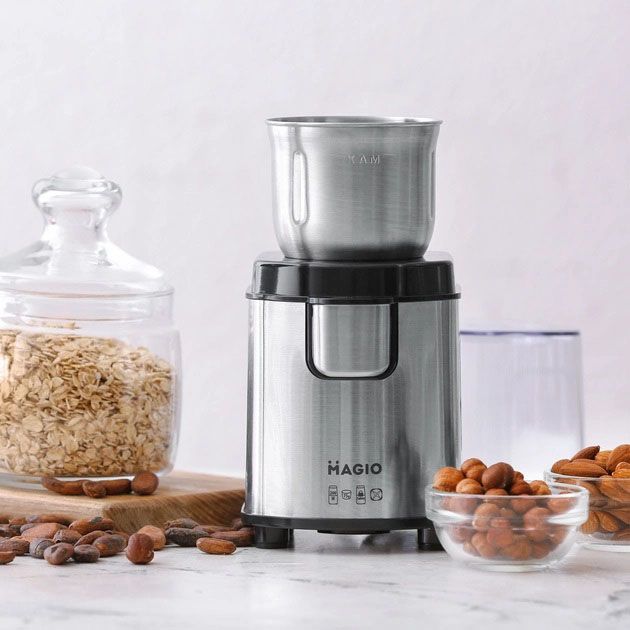 Кофемолка MAGIO MG-208 200 Вт, многофункциональная кофемолка, электрическая кофемолка измельчитель
